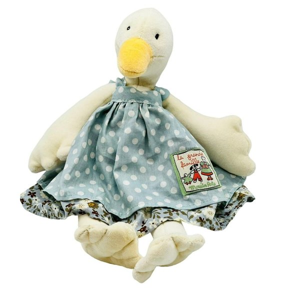 Moulin Roty Toys Moulin Roty Tiny Jeanne Duck Plush La Grande Famille Collection Stuffed